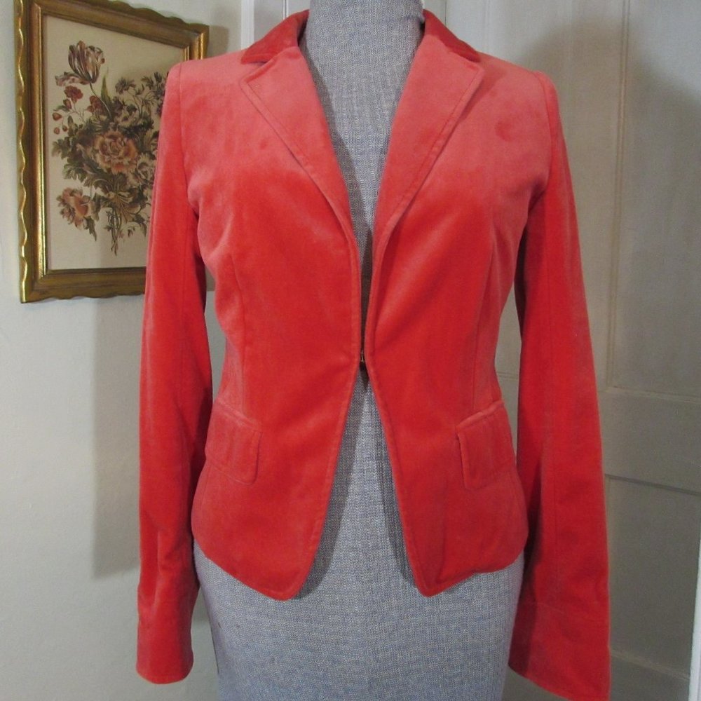 J CREW Red Velvet Blazer